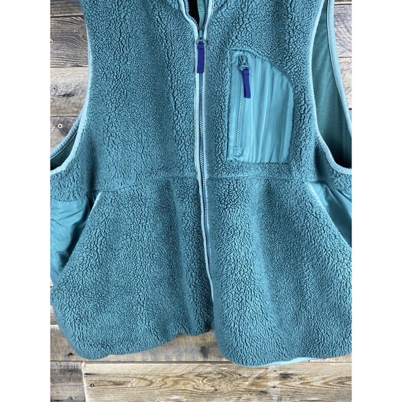 Maurices Womens Sz 3X Sleeveless Zip Up Green Fleece Vest - Picture 5 of 12